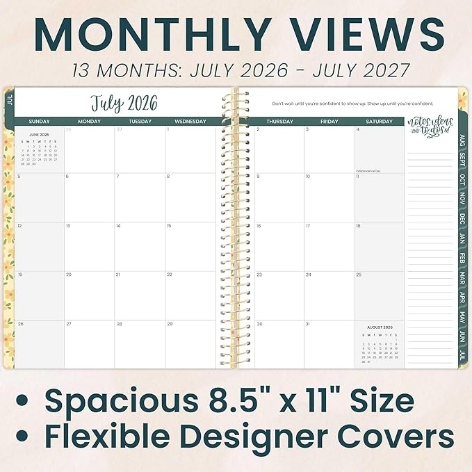 bloom daily planners 2026-2027 Planner 13 Month Academic Year Organizer - Image 3