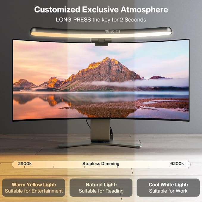 Monitor Light Bar, Curved Computer Monitor Lamp - Image 2