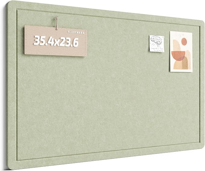 Fluxynara Bulletin Board, 35.4" x 23.6" Cork Board Alternative by FLUXYNARA