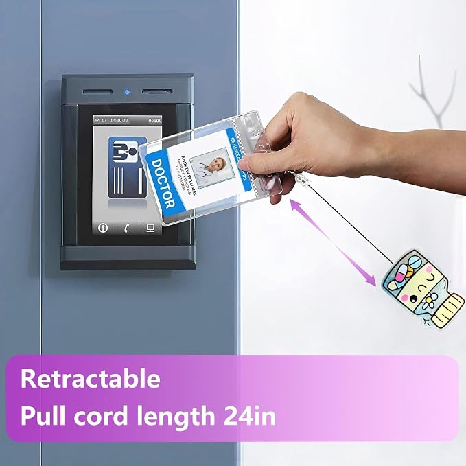 Cute Pharmacy Tech Badge Reel Holder Retractable - Image 5