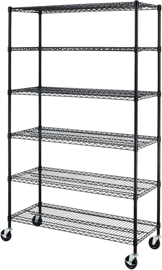 BestOffice Storage Shelves 6 Tier Metal Shelves Adjustable Heavy Duty Garage by BestOffice