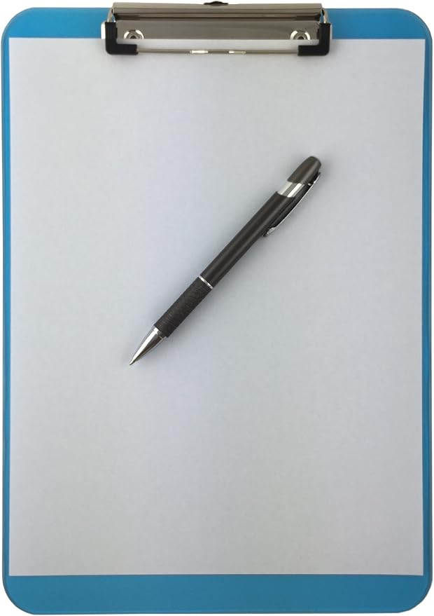 Trade Quest Plastic Clipboard Transparent Color Letter Size Low Profile Clip - Image 6
