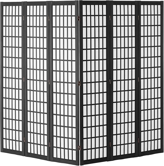 VEVOR Room Divider, 6 Panel Japanese Room Divider, Folding Privacy Screen Indoor - Image 4