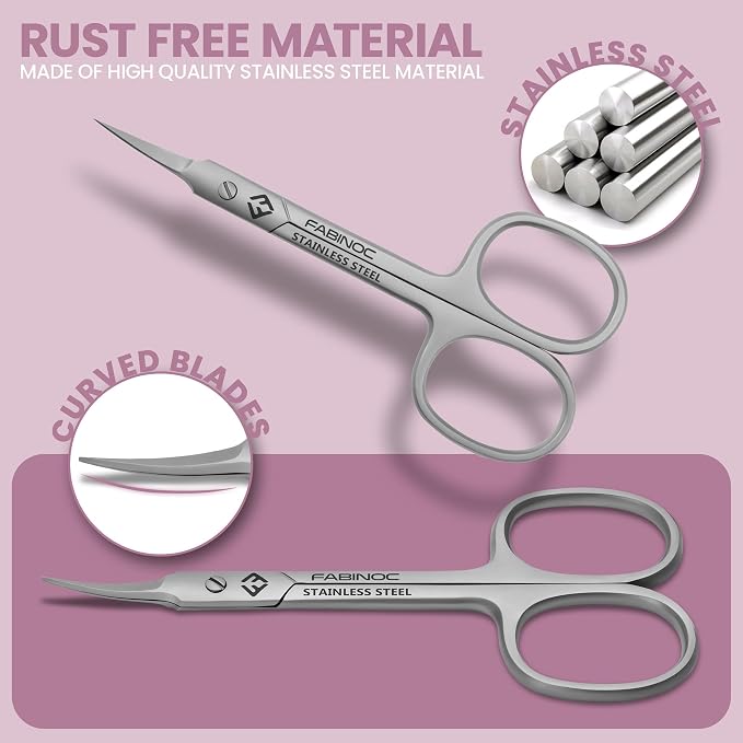 Cuticle Scissors Extra Fine Curved – German Quality Stainless Steel – Manicure - Image 4