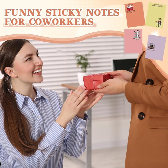 12 Pcs Funny Sticky Notes for Work 4x3 Inches Sarcastic Self Adhesive Notepads - Image 4