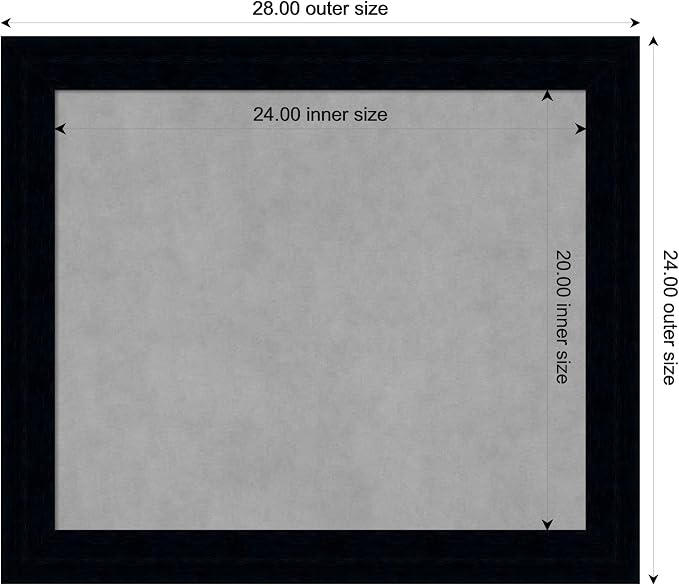 Amanti Art Black Framed Magnetic Board 24x28 Medium Vision Board - Image 4
