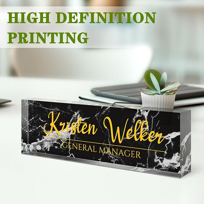 Name Plate for Desk, Desk Name Plate Personalized, Office Decor for Women Men - Image 3