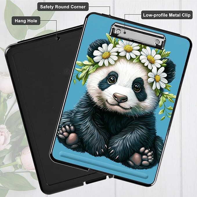 Daisy Panda A4 Clipboard with Storage Pen Holder, Clipboards Organizer Nursing - Image 5