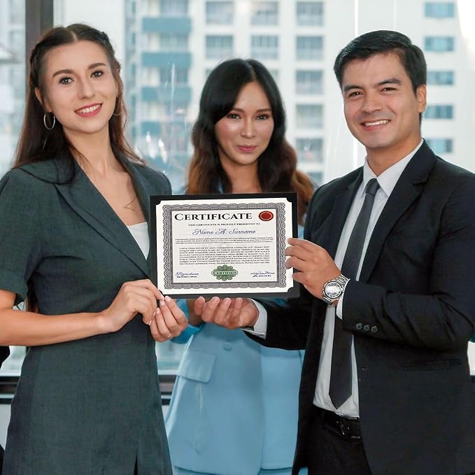 Plain Black Certificate Holder - Image 6