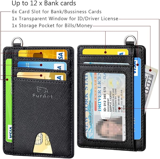 FurArt Slim Minimalist Wallet RFID Credit Card Holder - Image 6