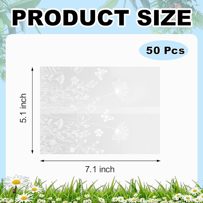 50 Pcs Elegant Glassine Envelopes - Image 2
