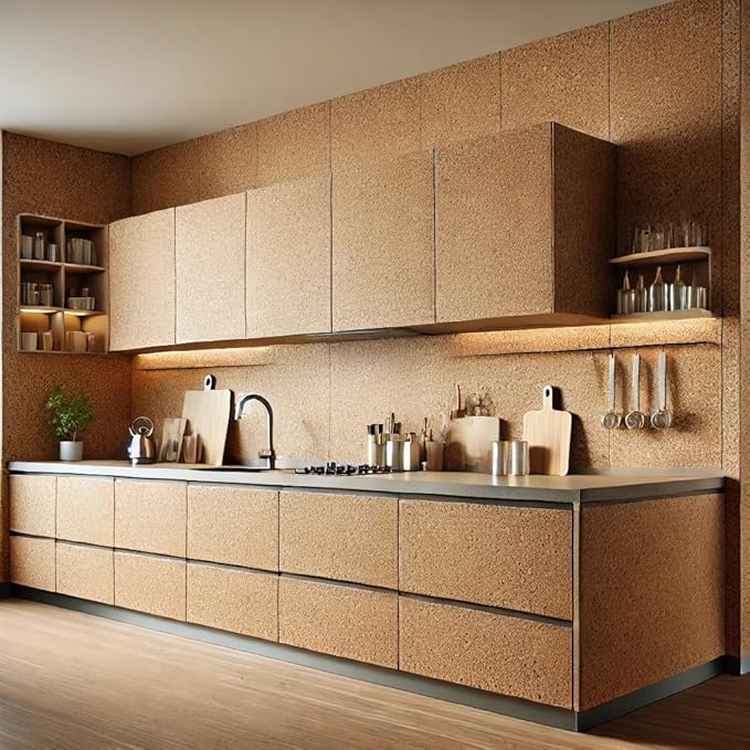 Manton Cork Premium Cork Roll - 4' x 9' x 1/2", 100% Natural Facing Grade Material for Bulletin Boards, Decorative Photo and Message Push Pin Displays - Perfect for Home, School, and Office-DeskLoop Office