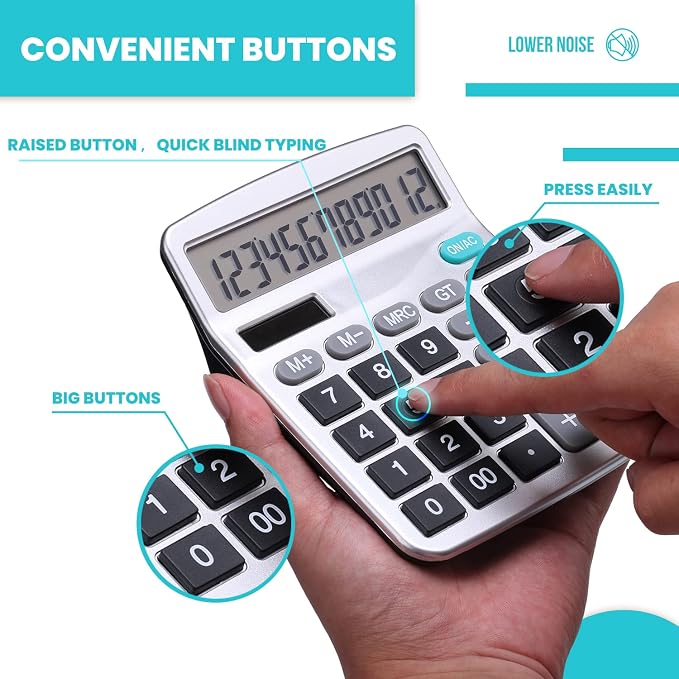 LICHAMP Desk Calculators with Big Buttons and Large Display, Office Desktop - Image 3