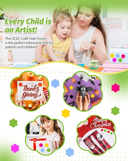 UCEC 2 inch Paper Punch Flower Hole Punch Flower Punches - Image 8