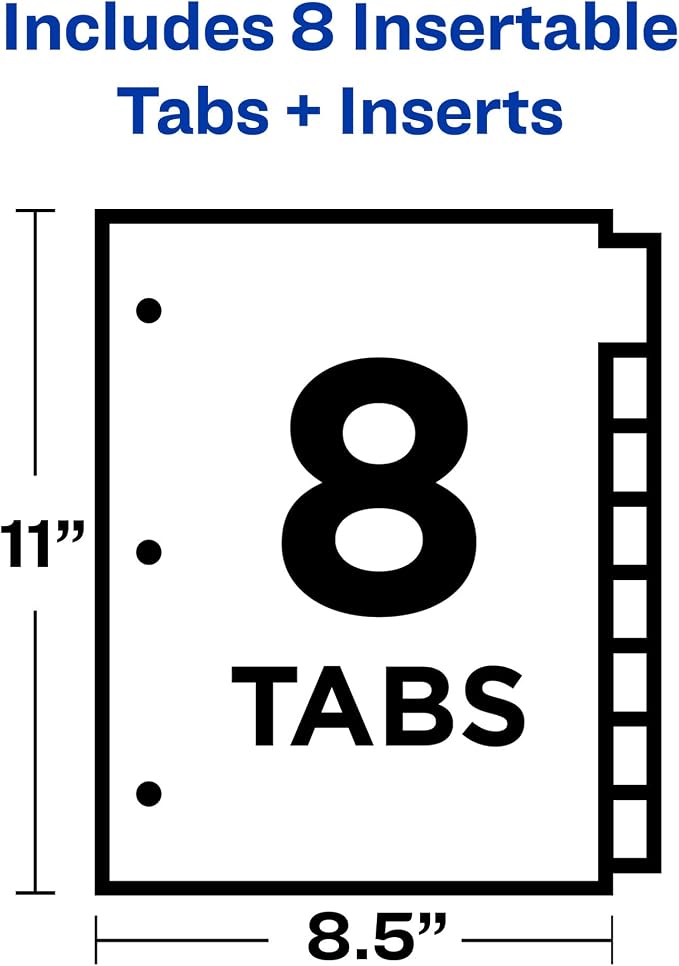 Avery Big Tab Insertable Plastic 2 Pocket Dividers - Image 5