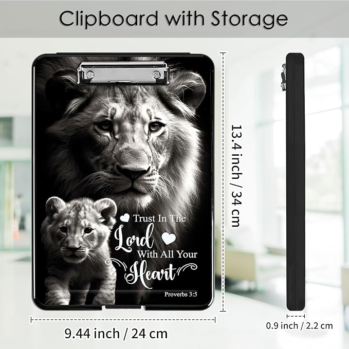 Clipboard with Storage, Office Supplies Nursing Clipboards Folder with Pen - Image 2