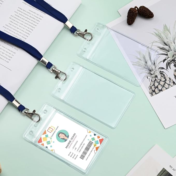 3 Pack Clear ID Badge Holder - Image 7