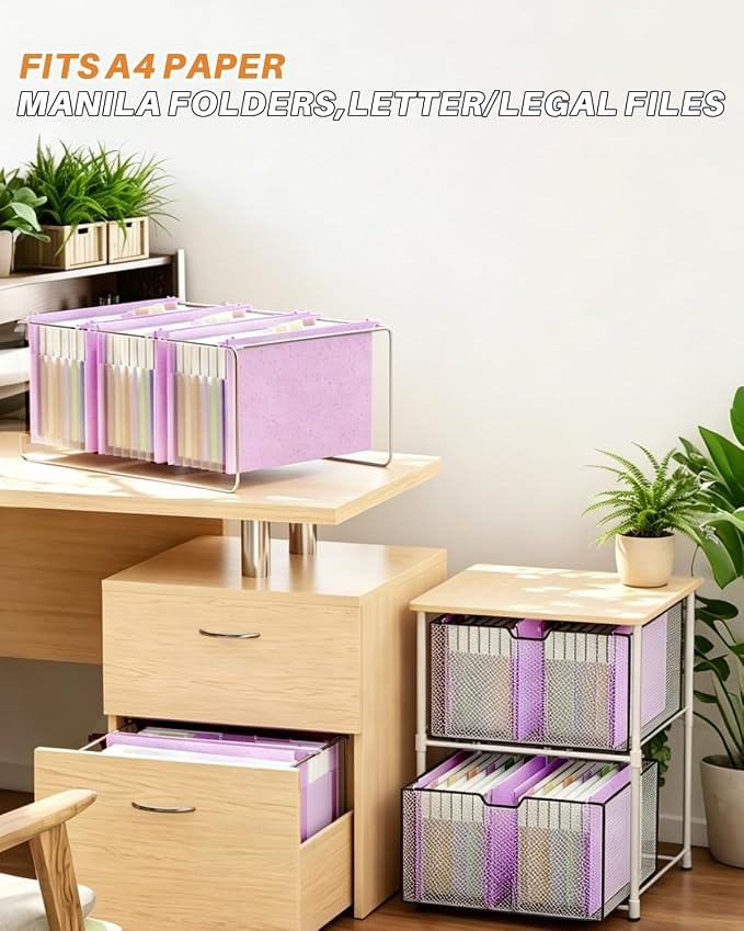 Ansook Legal Size Hanging File Folders, 7 Pockets 1.2" Accordion File Organizer - Image 3