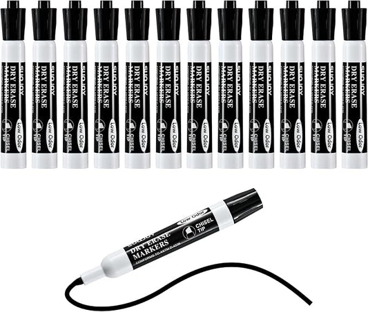 SUQJOY Dry Erase Markers, Chisel Tip Whiteboard Marker, Low Odor Thick Dry by SUQJOYOFFICE