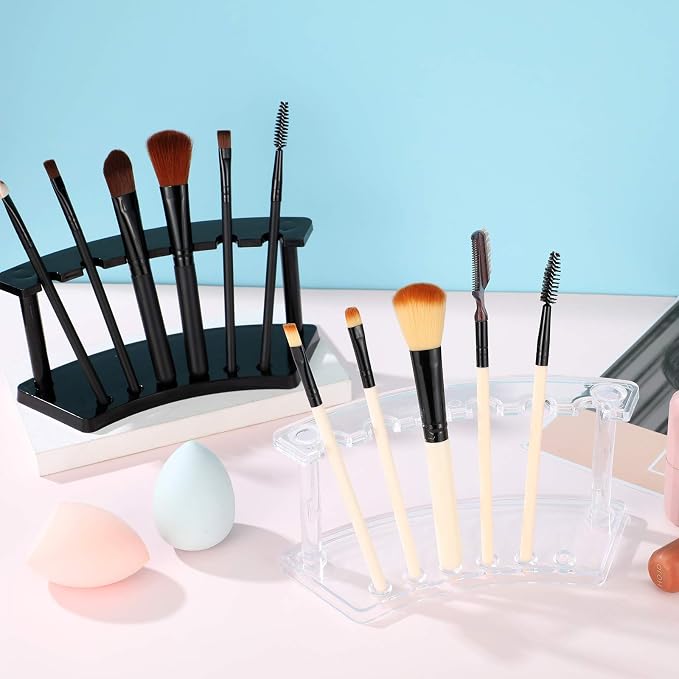 Tinlade 2 Pieces Plastic Pen Holder Stand Display Rack 6-Slot Pen Makeup Brush - Image 7