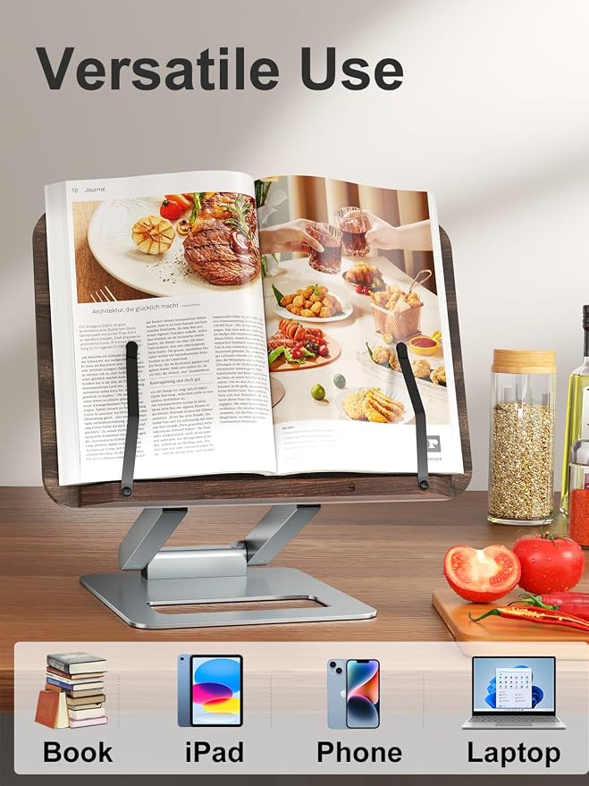 Tounee Book Stand for Reading, Telescopic Book Holder, Adjustable Height Pull - Image 5