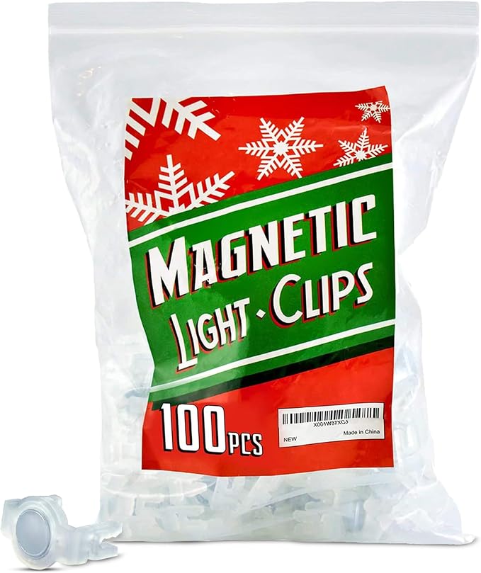 Signs Authority 100 Pack Extra Strong Magnetic Christmas Light Clips by SignsAuthority