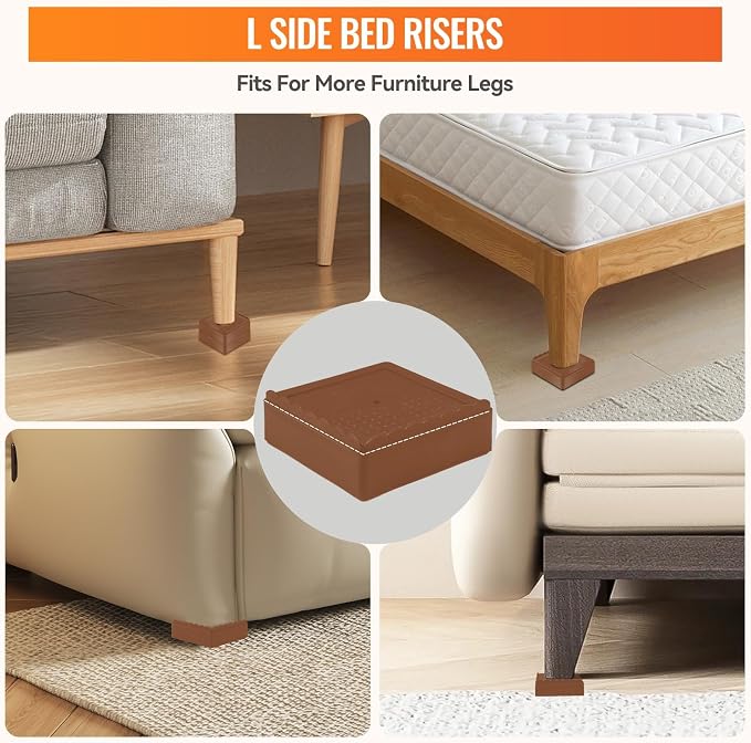 shouwuhho Furniture Risers, 12 Pack Bed Risers - Image 4