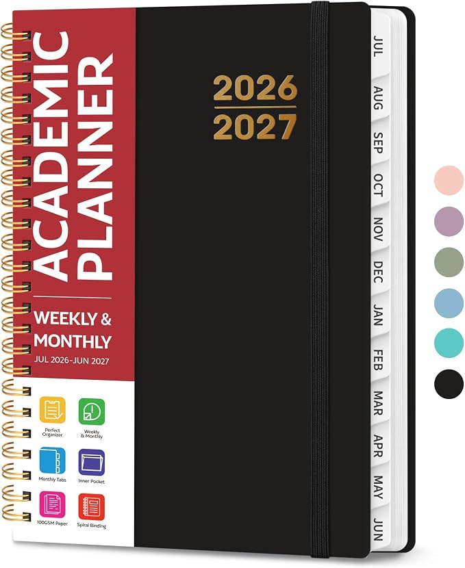 Planner 2026-2027 for Women & Men, Academic Monthly and Weekly Calendar Planner by Taja