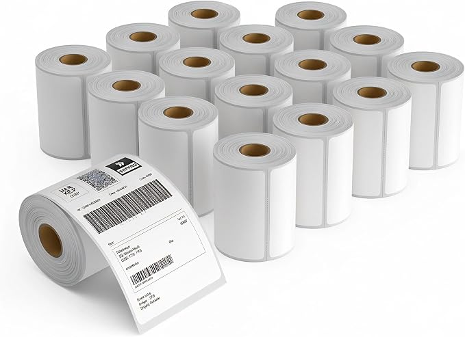 16 Rolls 4" x 6" Direct Thermal Printer Label, 250 Labels/Roll, Total 4000 by MultiLabel