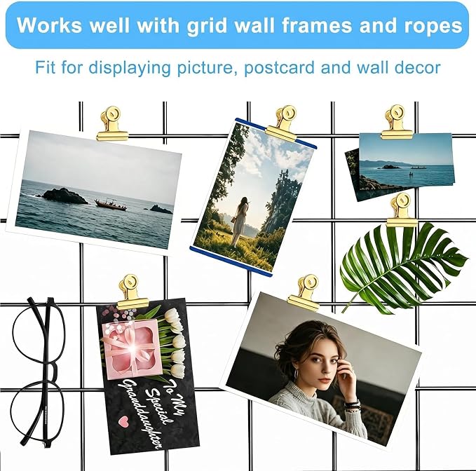 60 Pcs Metal Bulldog Clips Small Gold Binder Clips, Mini Bull Hinge Clips - Image 6