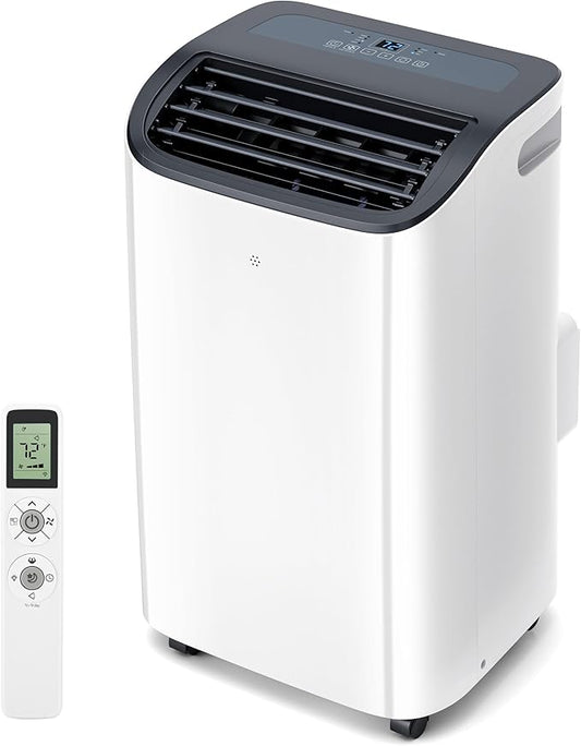 EUHOMY 12000 BTU Portable Air Conditioners - 2025 Upgraded Air Conditioner Portable for Rooms up to 550 Sq.Ft, Quiet AC Unit with Smart Sleep Mode, 24H Timer, Remote, 3-in-1 Air Cooler for Family-DeskLoop Office