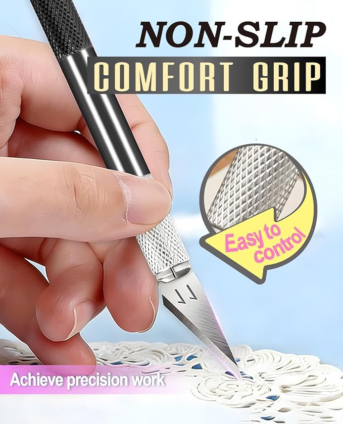 DIYSELF Craft Knife with 10 Extra #11 Blades, Precision Hobby Knife Set with - Image 4