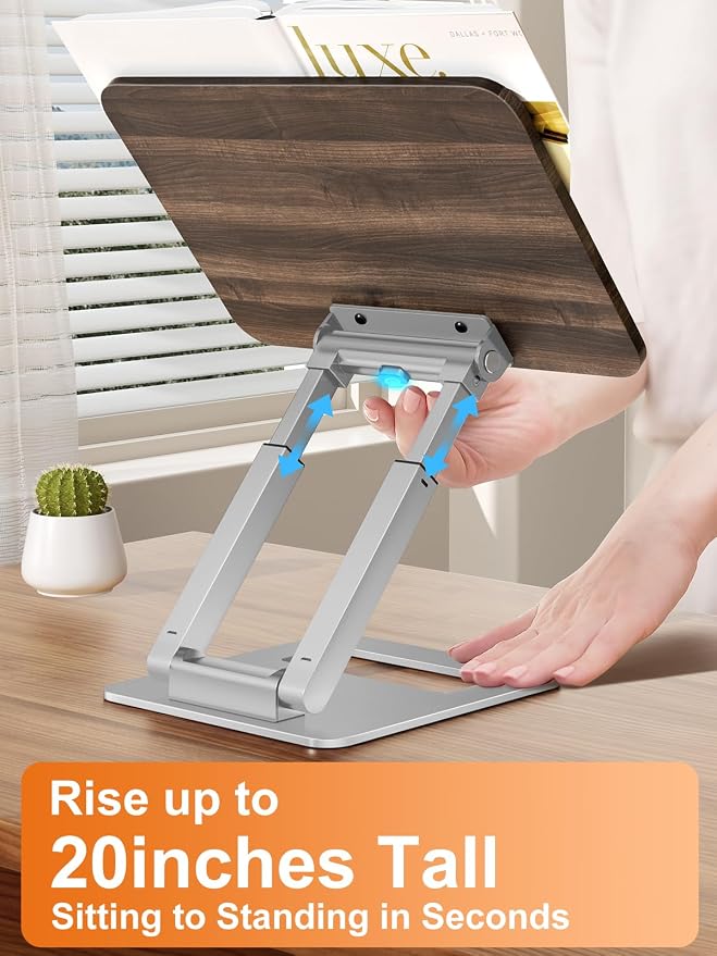 Tounee Book Stand for Reading, Telescopic Book Holder, Adjustable Height Pull - Image 2
