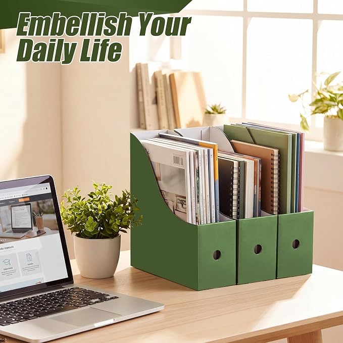 Thenshop 24 Pcs Cardboard Magazine File Holder Organizer, Desk File Organizer - Image 4