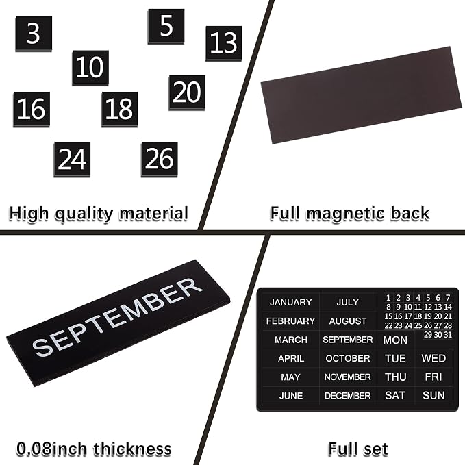 50 Pcs Calendar Magnet Numbers for Whiteboard and Refrigerator, Magnetic Days - Image 3