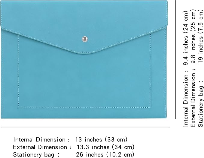 Wason Expanding A4 Document File PU Leather Envelope Case Holder-Large Size - Image 2