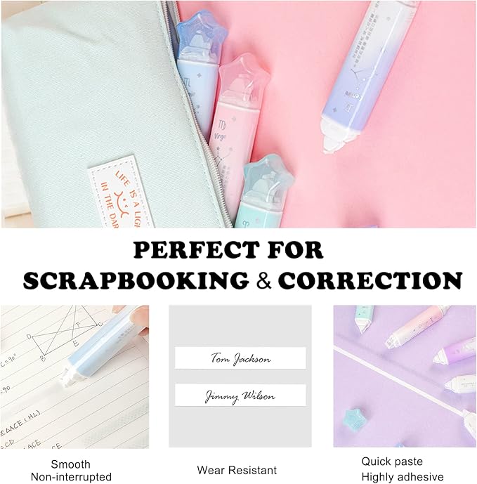2 in 1 Correction Tape and Double Sided Tape Roller, Cute Quick Dry Japan - Image 2