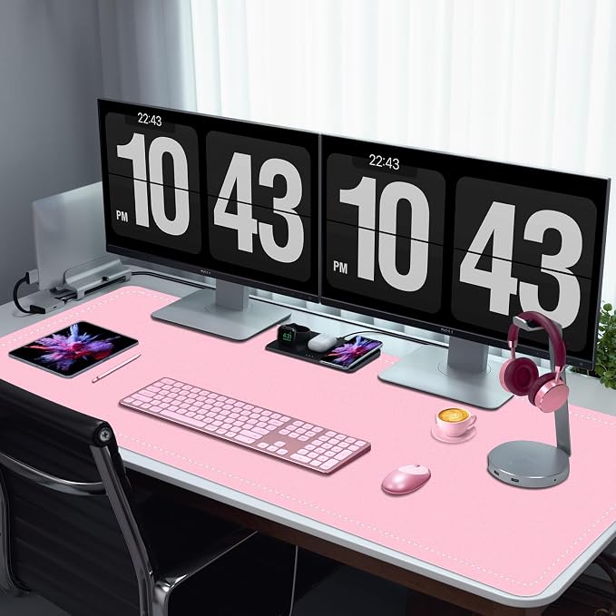 Large Desk Pad, 47.2" x 17" PU Leather Desk Mat - Image 5
