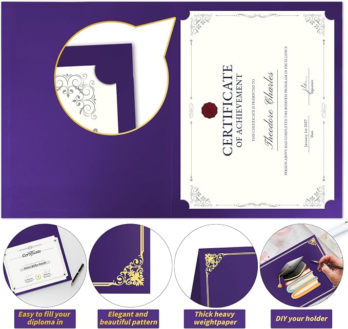 150 Pcs Certificate Holders Bulk, Document Covers - Image 4