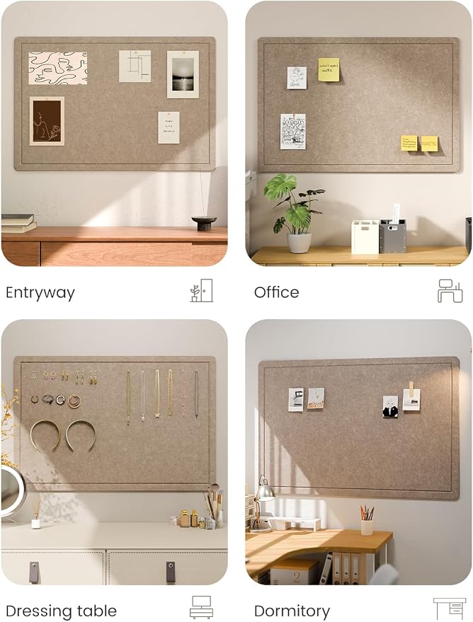 Fluxynara Bulletin Board, 35.4" x 23.6" Cork Board Alternative - Image 7