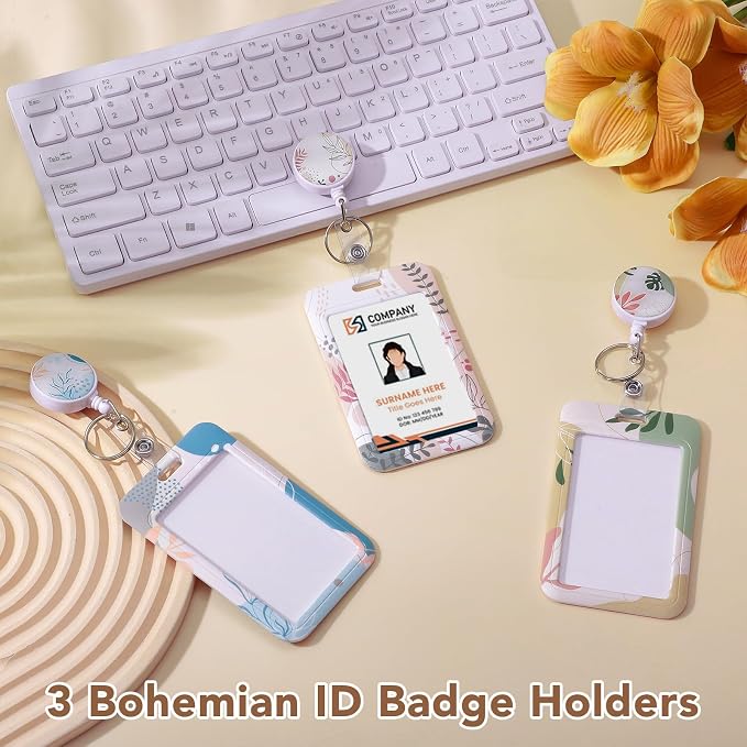 3 Set Boho ID Badge Holder - Image 4