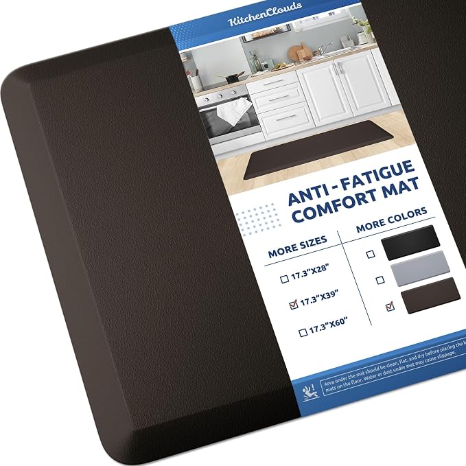 KitchenClouds Kitchen Mat Cushioned Anti Fatigue Kitchen Rug 17.3"x39" Water by KitchenClouds