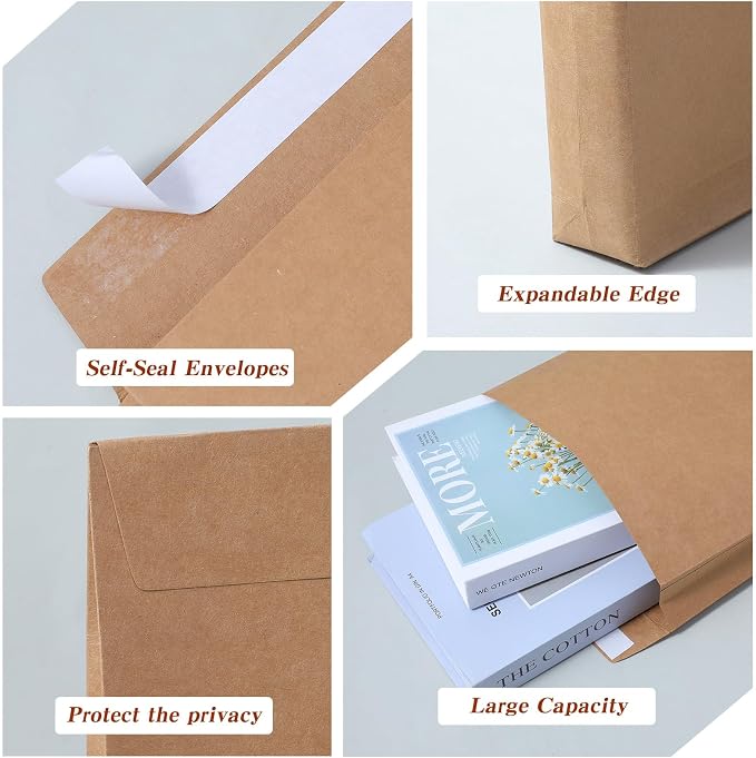 9.4"x13.2" Catalog Envelopes, 25 Pack, Document Envelopes - Image 4