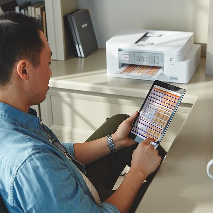 Brother MFC-J4335DW INKvestment Tank Wireless All-in-One Color Inkjet Printer, Up to 1-Year of Ink in-Box, Duplex Printing, Mobile and Cloud Print, Works with Alexa-DeskLoop Office
