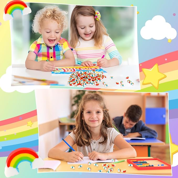 JUNEBRUSHS 150Pcs Rainbow mini Erasers, St. Patrick's Mini Erasers Cute Pencil - Image 6