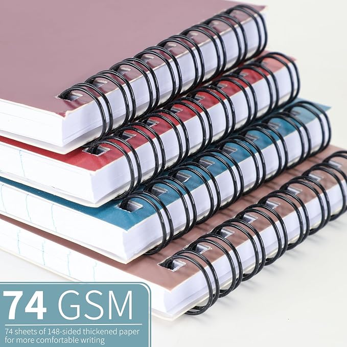 QiCheng Pocket Notebook Mini Notepad Small Spiral Notebooks 3X5Inch | - Image 2