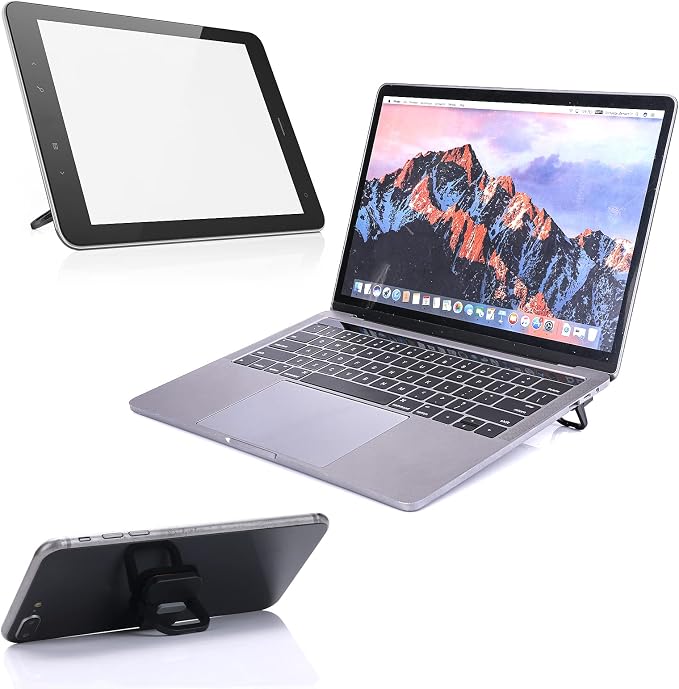 Abeillo 2PCS Portable Keyboard Riser, Self-Adhesive Mini Laptop Stand Invisible - Image 3