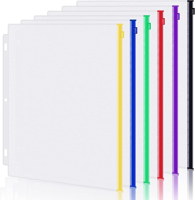 Antner 6 Pack Letter Size Binder Pockets by Antner