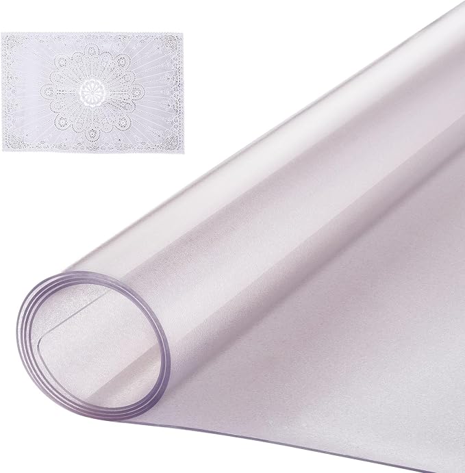 VEVOR Plastic Table Cover, 24 x 48 Inch 1.5 mm Thick Frosted PVC Desk Mat by VEVOR