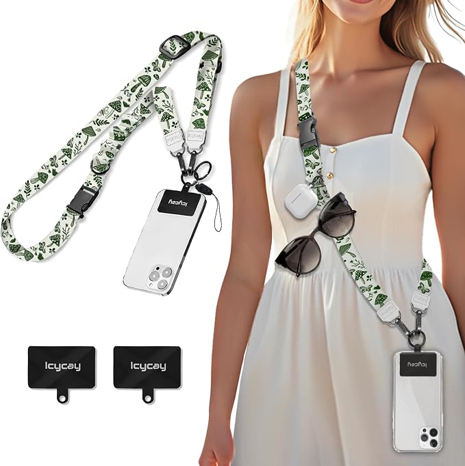 Icycay Phone Lanyard Crossbody, Mushroom Cell Phone Strap by Icycay
